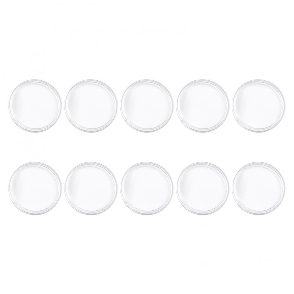 100Pcs Coin Storage Cases Clear Capsules Round Portable Plastic Tokens