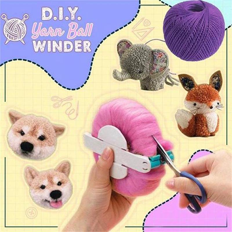 4 Teile/satz Pompom Maker DIY Stricken Webstuhl Kit Fluff Ball Weaver Nadel Handwerk Pom Herstellung Haar Ball Maschine DIY Herstellung Spielzeug