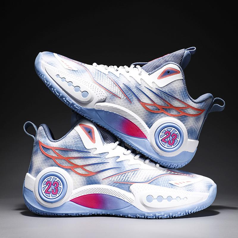 Middle School Students Sports Shoes Lightweight Shock-absorbing Mesh Breathable 4-6 Grade Primary School Students Basketball Shoes Wear-resistant Non