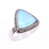 Natural Republic Larimar Gemstone 925 Solid Sterling Silver Gift Ring S.9 m0O43