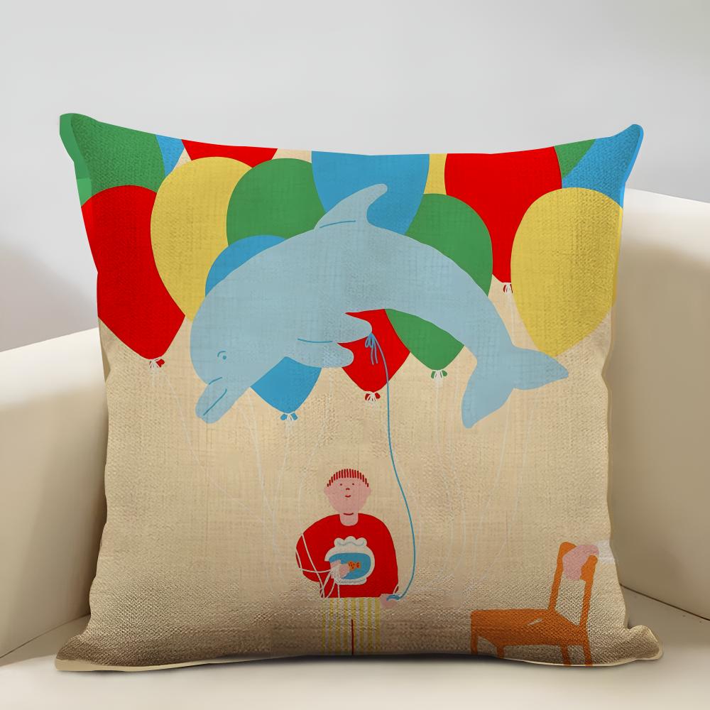 Illustrationen von Liebe und Beziehungen im Alltag Kissenbezug Haushaltsdekoration Leinen Sofa Kissenbezug: Hautfreundlich