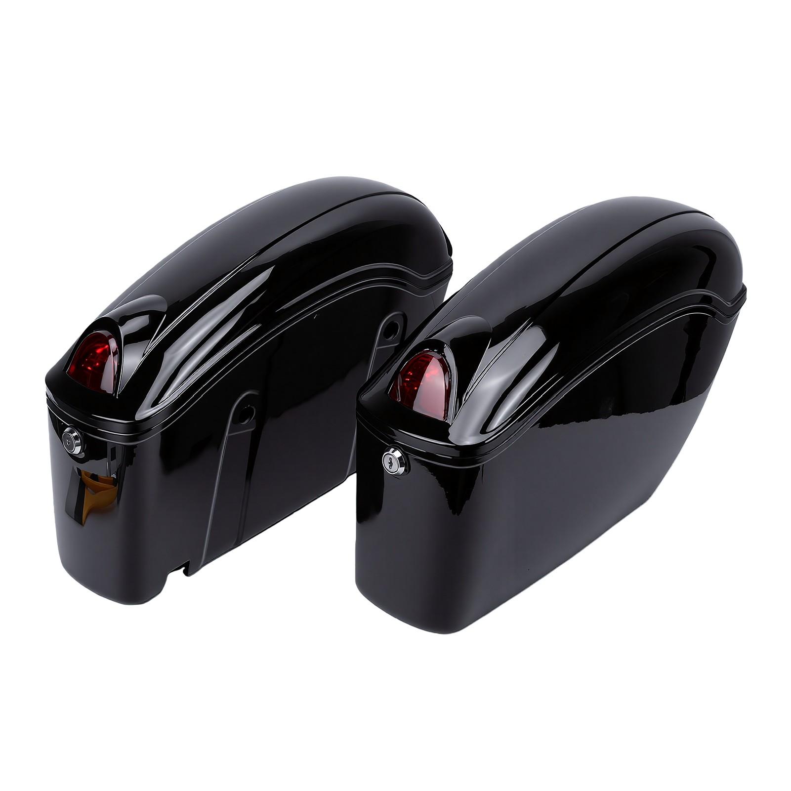 Hard Saddle Bag 22L Capacity Detachable Waterproofing Motorcycle Hard Saddle Bag with Lock and Light