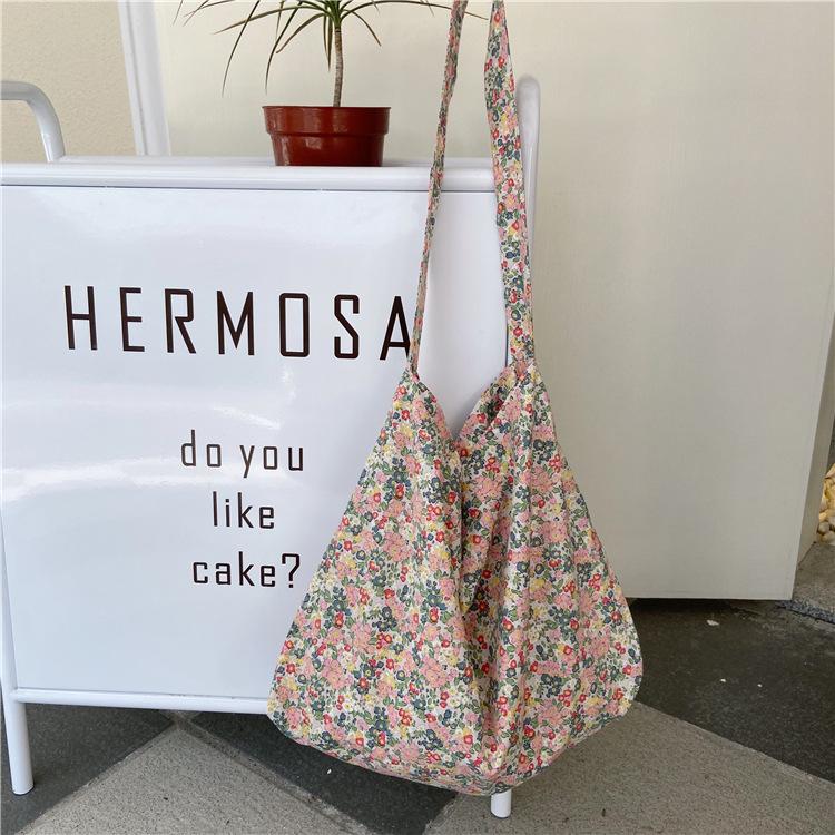 

Самодельная маленькая сумка из свежего цветка из холста студенческая литературная сумка-тоут сумка через плечо