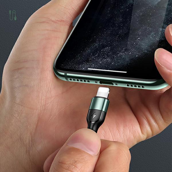 Usams Kabel Pleciony U55 2A Lightning1Szt. For Set U55 Zielony/Green 1M Sj448Usbsg02 (Us-Sj448)