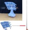 White Blue Color Rectangle Flags Scalable Rods Colorful Scarves Flag  Dance Performance
