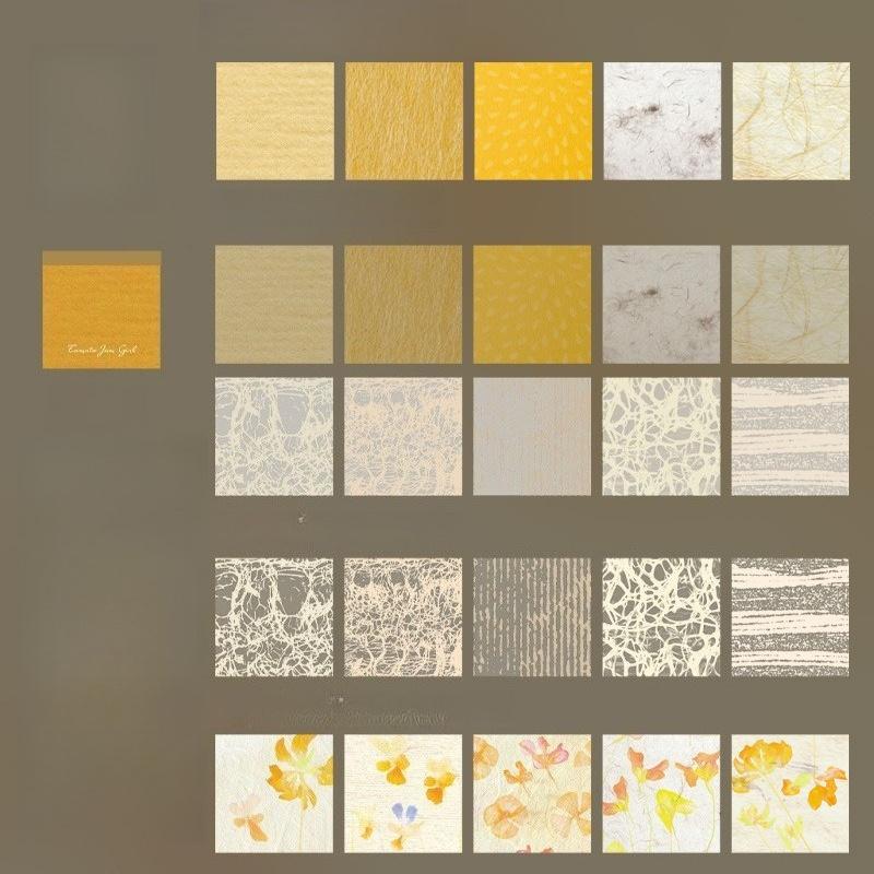 50 Sheets of Sumi Small Book Series Small Bean Book Decoration Base Collage Retro Handbook Handbook Collage Material Card Paper