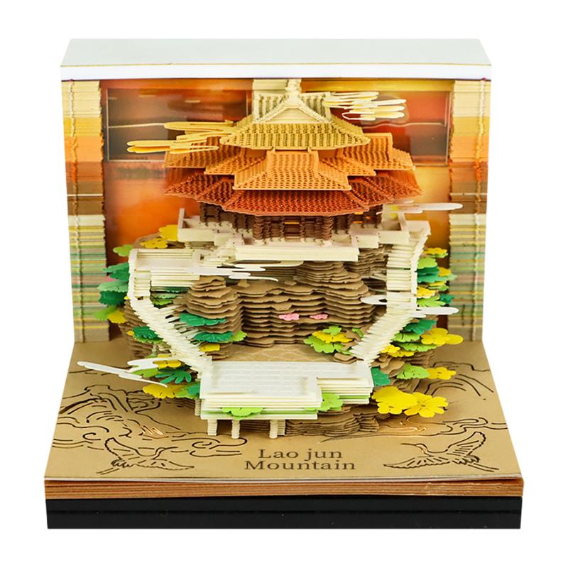 Stylish 2027 Desk Calendar With LED Lights 3D Pages For Home Decoration