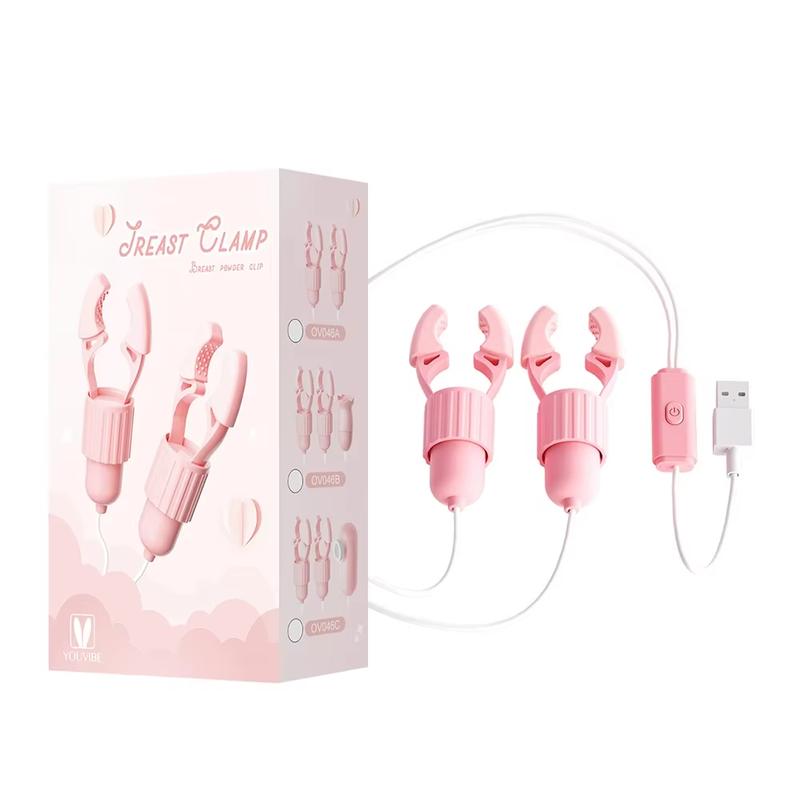 Nipple Vibrator Vibrating Clamps Clitoral Clip Breast Massage Clitoral Stimulation Masturbator Female Sex Toy for Women Adult18+