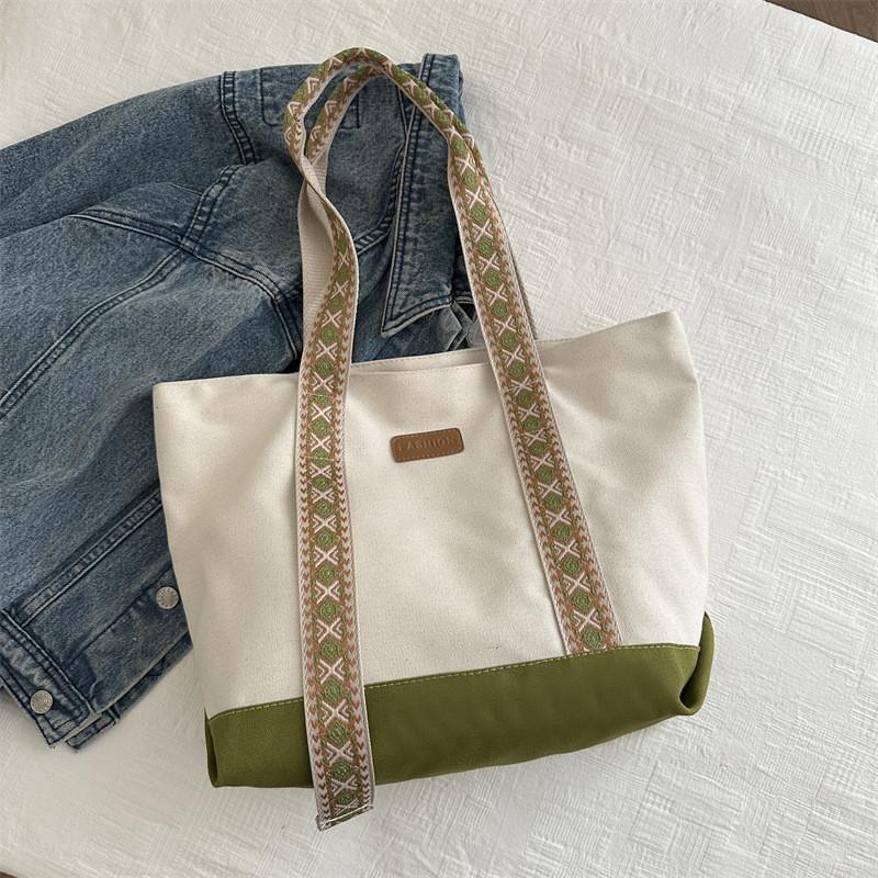 Stylish Canvas Tote Bag For Women Large Capacity Perfect For Students Everyday Use