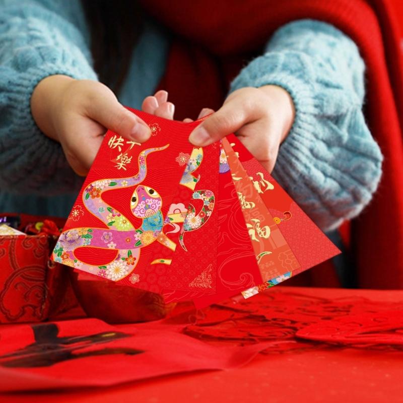 6pcs Chinese Spring Festival Packet Money Pouches Accessory for New Year Gifts