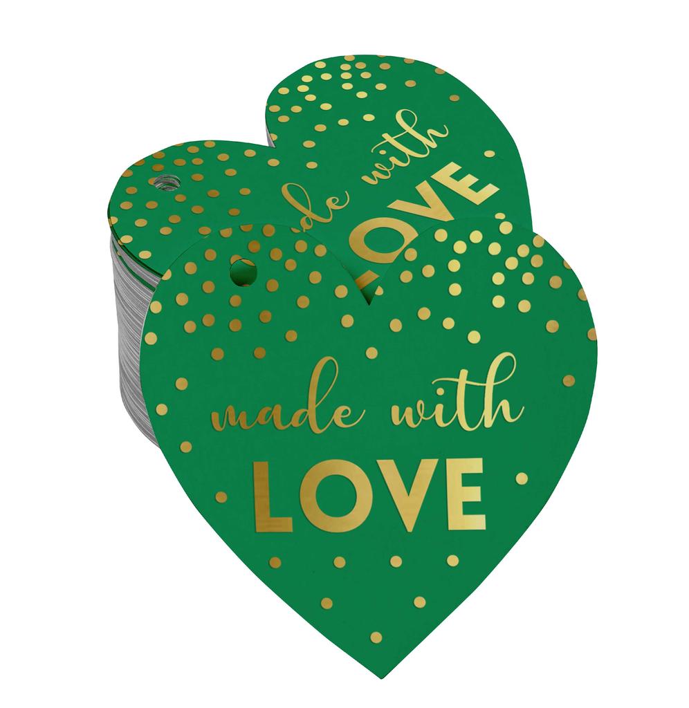 Inkdotpot Gold Foil Paper Hang Tags Made With Love Wedding Favor Tags 100