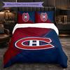 Montreal Canadiens Pattern Microfiber 3Pcs Bedding Set Decor Duvet Cover Set For Bedroom Home Use