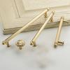Pack of 2 Practical Brushed Gold Cabinet Handle Zinc Alloy Drawer Pull for Bedroom Bathroom Furniture Daily Use