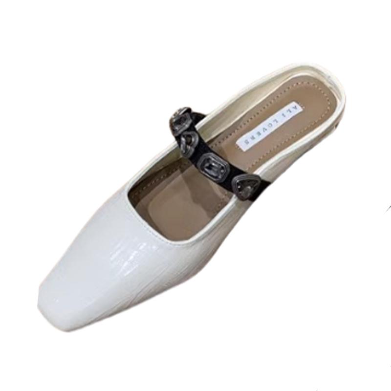 Fashion Fashion Women Slippers Slingback Square Toe Mules Shoes Dress Designer Woman Heeled Sandals 2025 Summer Party Sandalias De Mujer