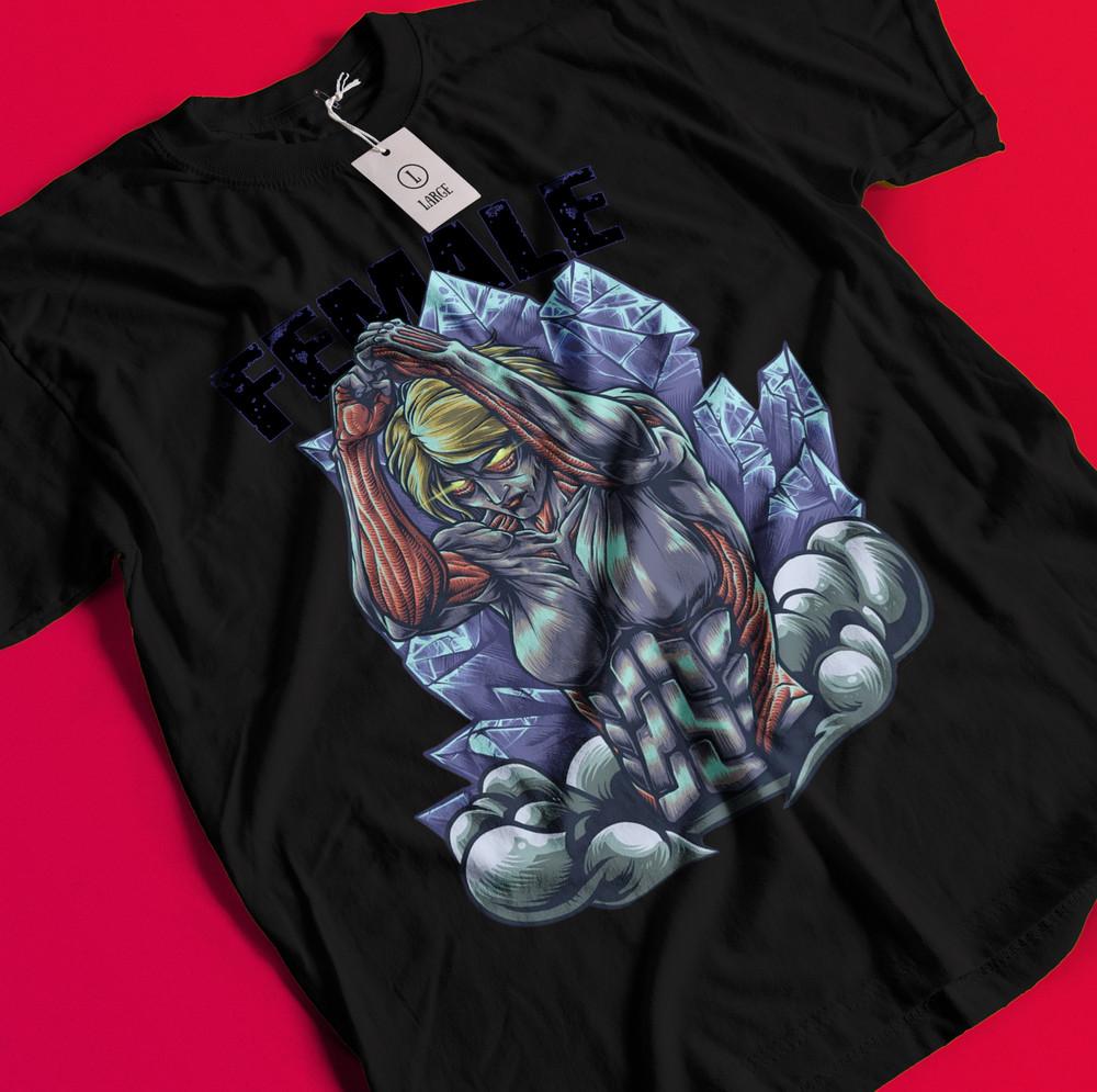 

Attack On Titan Shirt Female Annie Tshirt Levi T-Shirt AOT Eren Mikasa Hange Tee BB1283 S