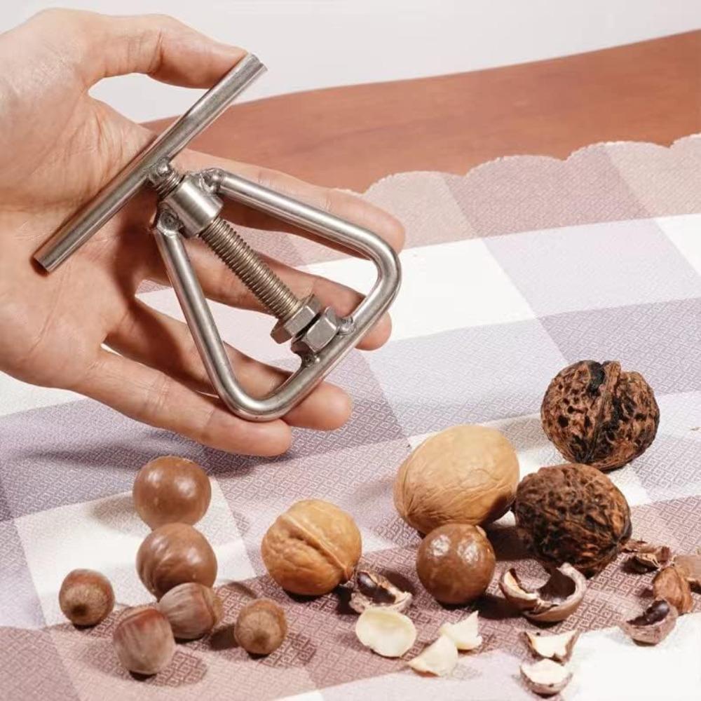 Nut Cracker Heavy Duty Nutcracker Macadamia Cracker Stainless Steel Nut Cracker Tool for Walnut Hazelnut Almonds Pecan Walnuts