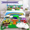3pcs Duvet Cover Set (1*Duvet Cover + 2*Pillowcase, Without Core), Sprunki Game Print Soft All‑Season Bedding Set, Home Bedroom Decor Gift