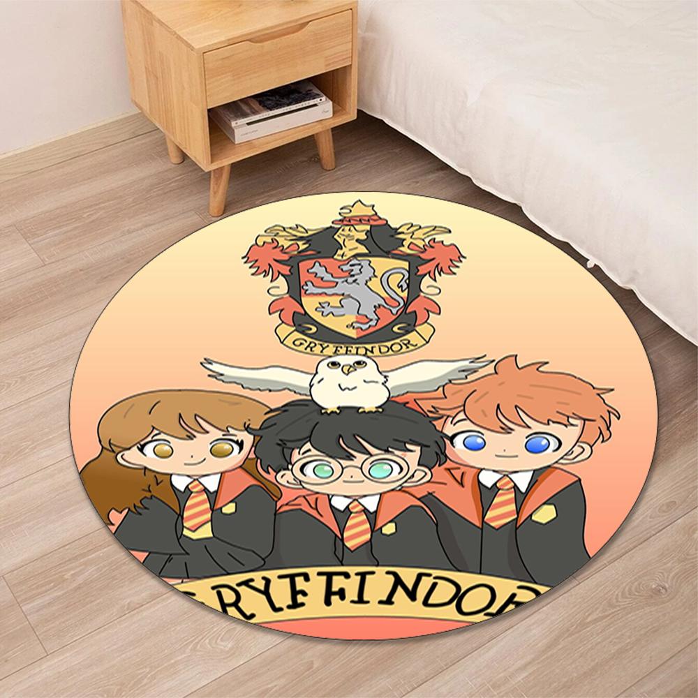 Harry Potter Printed Round Rug Carpet Chair Rug Area Rug Entryway Doormats,for Office Chair Living Room Bedroom Kitchen Room.