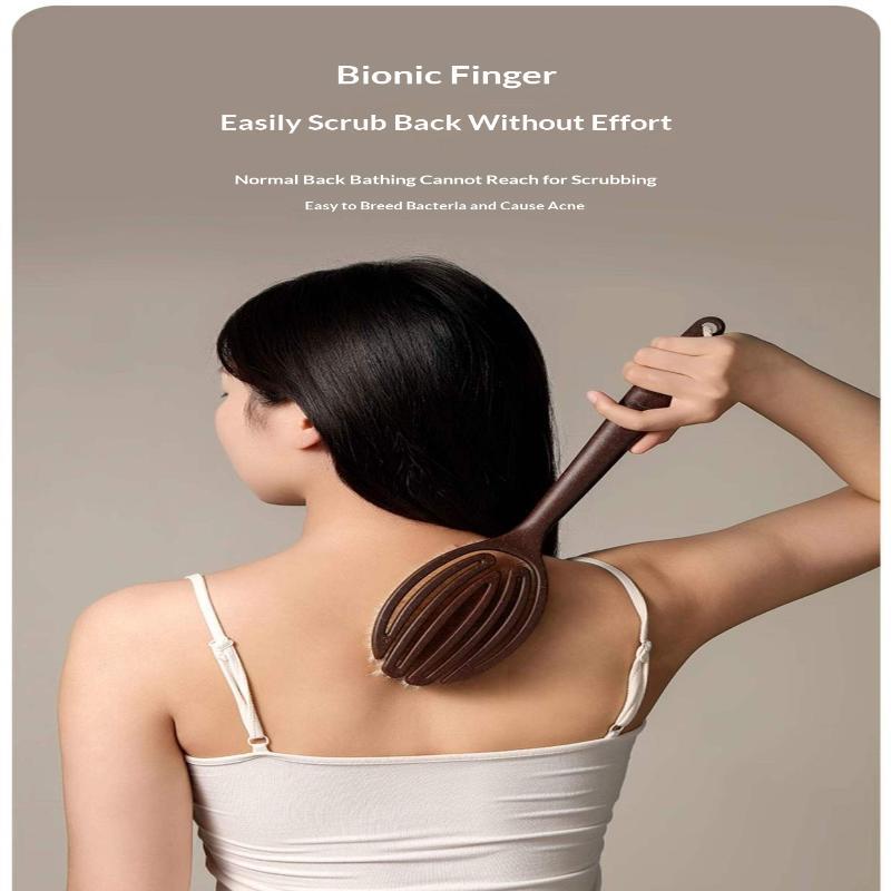 Natural Boar Bristle Coconut Fiber Long Handle Bath Brush Deep Cleansing For Daily Shower Exfoliating Skin Care