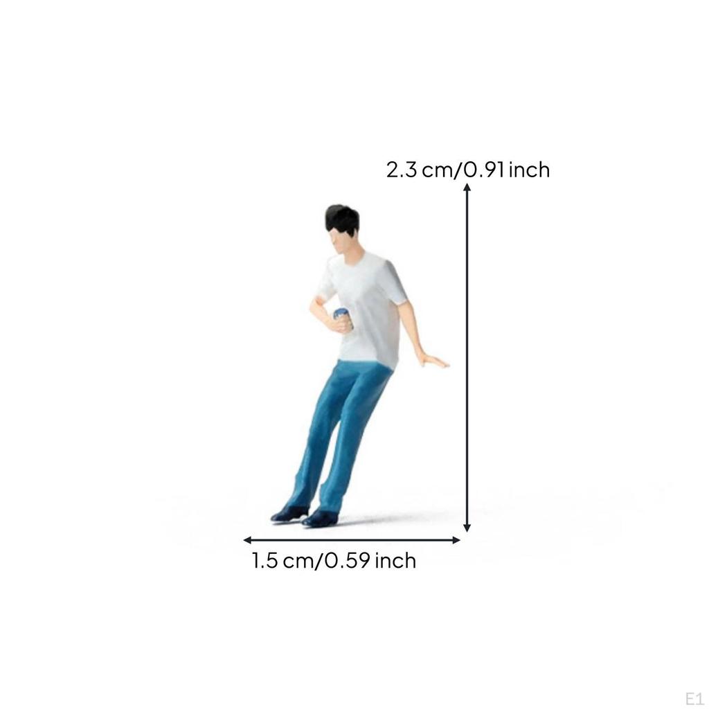 1/64 Leaning Man Figure HandPainted Miniature Male Highly Detailed Figures for Hobbyists,