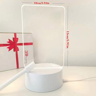 Vente en Gros Usine Tableau de Messages Instagram Veilleuse 3D Émettrice de Lumière Acrylique Effaçable Tableau d'Écriture Manuscrite Ambiance de Bureau Lampe DIY