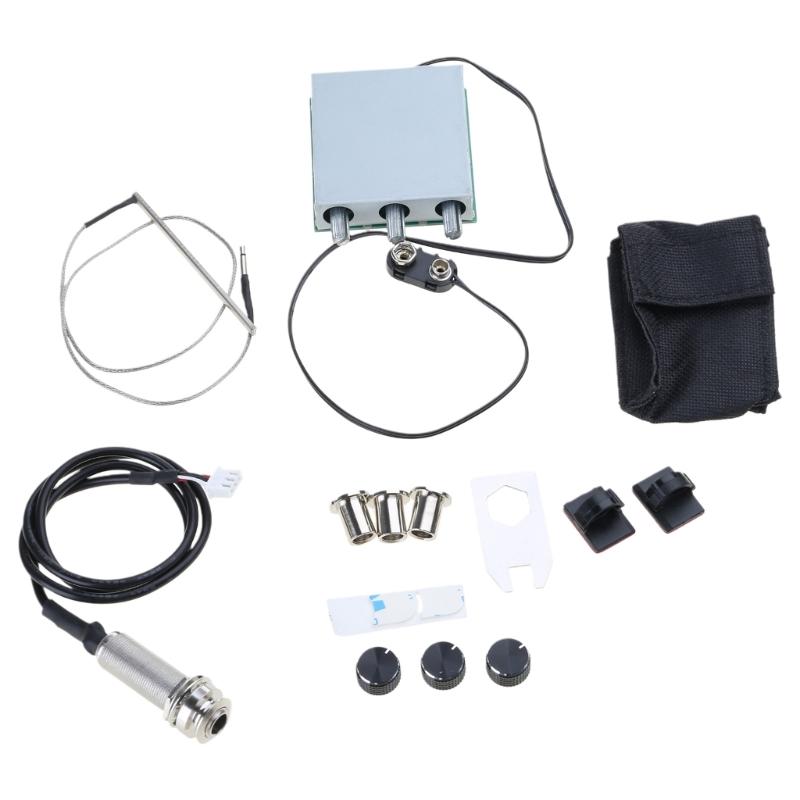 Guitar Preamp Piezo Pickup Guitar Pickup Equalizer Guitar Piezo Transducer Pickup Acoustic Folk Guitar Equalizer Pickup 1