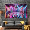 Disco Dance Floor Scene Background Party Banner, Suitable for Holiday, Studio, Home, and Garden Celebrations