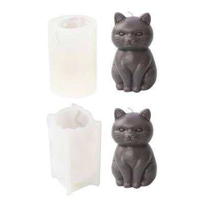 3D Fette Katze Form Kerze Silikonform für DIY Handgemachte Kerzen Ornamente Form Handwerk Herstellungs Werkzeug Backform