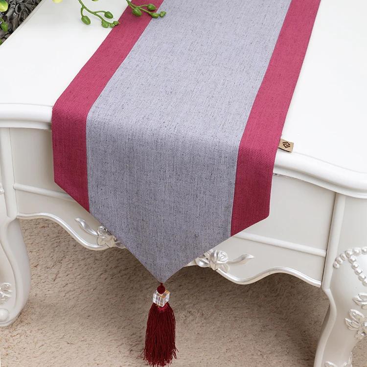 Cotton Plain Linen Table Runner Long Decoration Christmas Wedding Modern Coffee Tablecloth Rectangle Dining Table Pads Placemats
