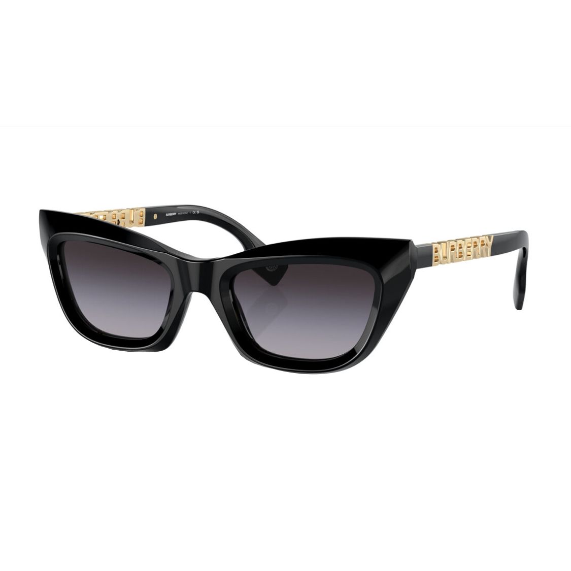 Burberry Logo Metal Cat Eye Sunglasses Women sunglasses Black 0BE440930018G Default Packaging,51,Black