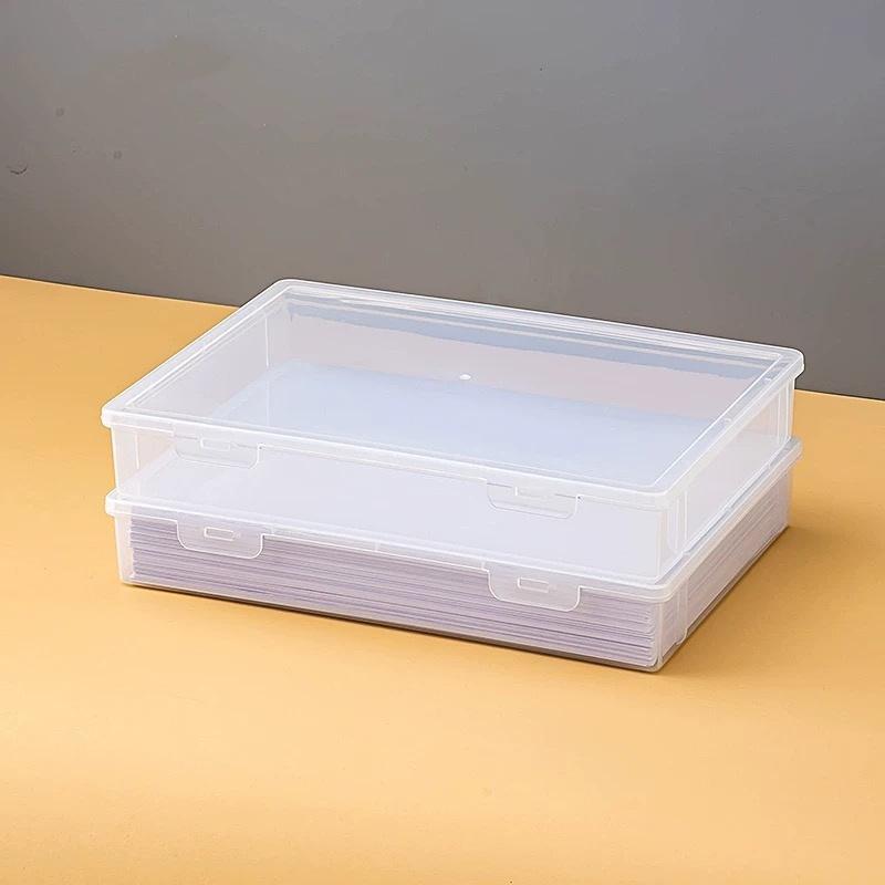 A4 Storage Box, Paper Box, Transparent, Office, Art, Exam Paper, Plastic Box, Document Box, Certificate Organizer