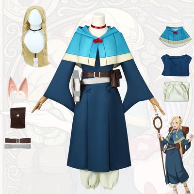 Anime Delicious in Dungeon Marcille Donato Cosplay Kostýmy Paruka Šaty Vlásenky Jednotné Halloweenské kostýmy na hraní rolí pro dívky