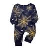 Family Matching Halloween Printed Pajama Set Long Sleeve Top and Pants