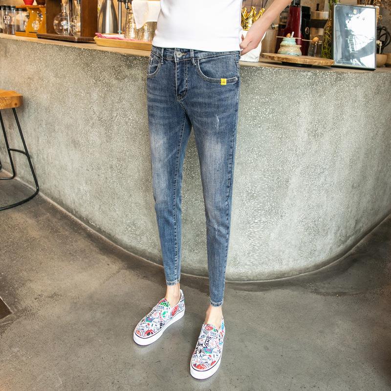 Men's Slim Nine-Point Elastic Fashion Jeans - Versatile Spring Trendy Style