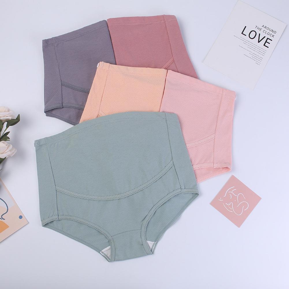 Gravidtruser i bomull med høy midje Truser for gravide Justerbart gravidundertøy Graviditetstruser Magestøtte Gravidtruser