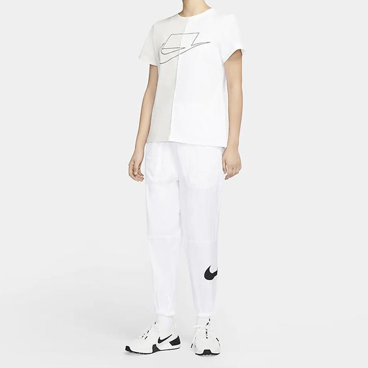 Nike Casual Training Short Sleeve T-Shirt Women Tops White CU5808-072