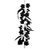 Artificial Halloween Garland with Black Maple Leaves and Pumpkins - Dark Faux Fall Decoration for Fireplace Mantel, Stairs, Door Wrapping