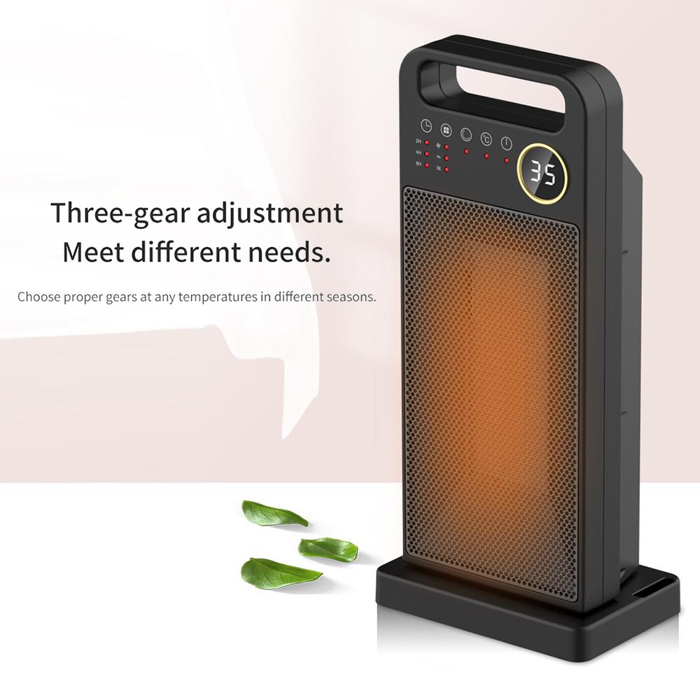 Heater Household 3 Speed Touch Screen Remote Control Mini Electric 1500W High Power 12H Timing Intelligent Shutdown