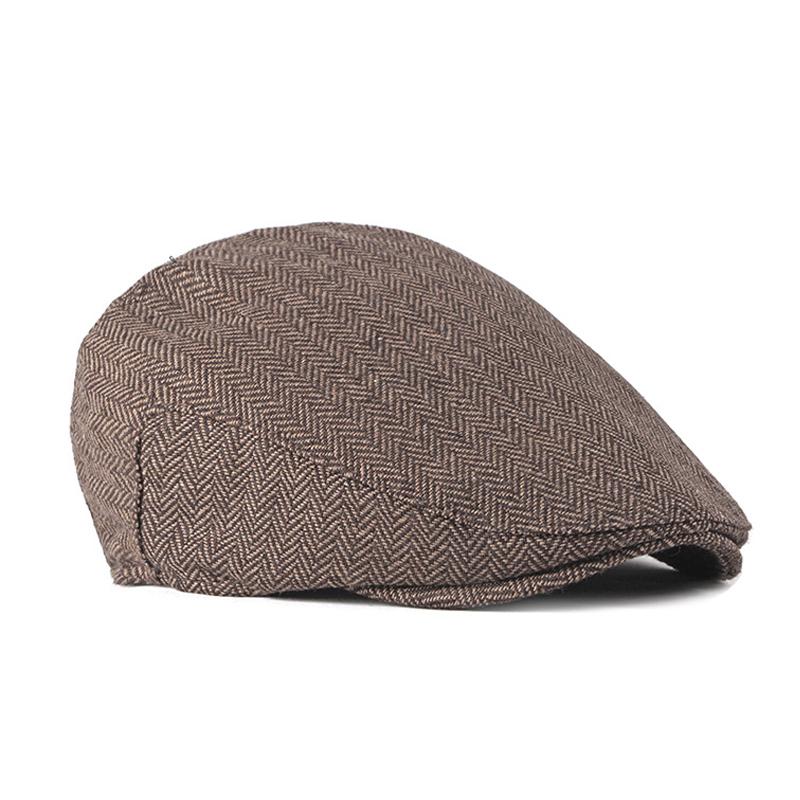 Spring Autumn Newsboy Caps for Men Classic Herringbon Beret Hat Men's Gatsby Painter Hats