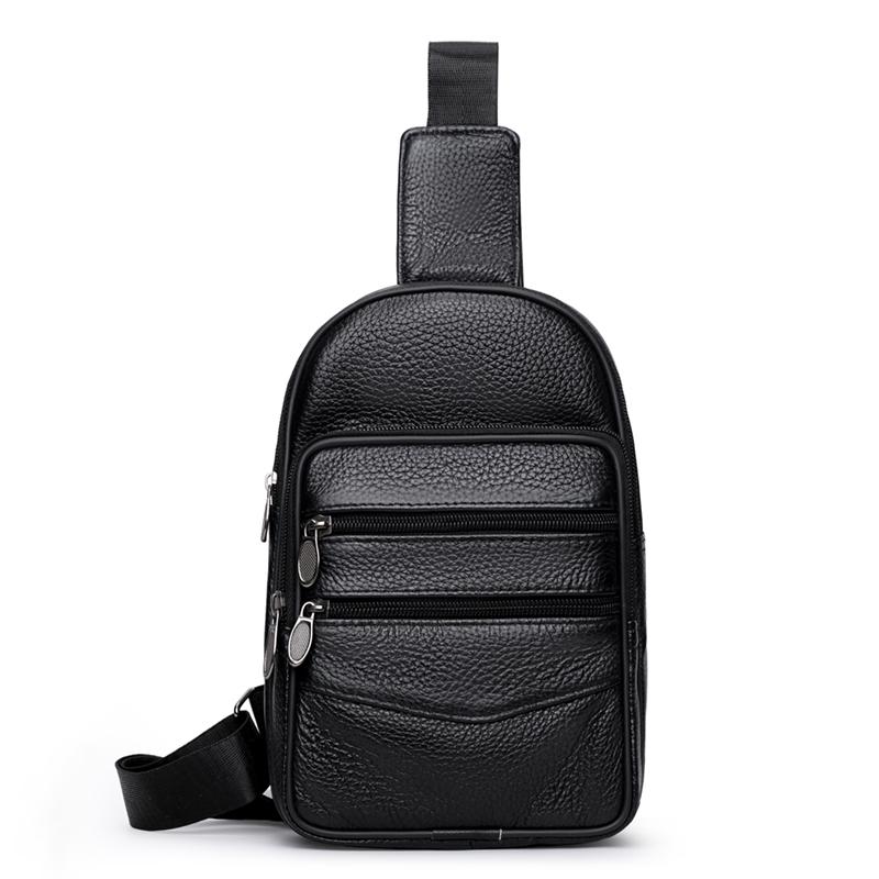 PU Chest Bag Multifunctional Men's Mobile Phone Shoulder Bag Outdoor Crossbody Bag