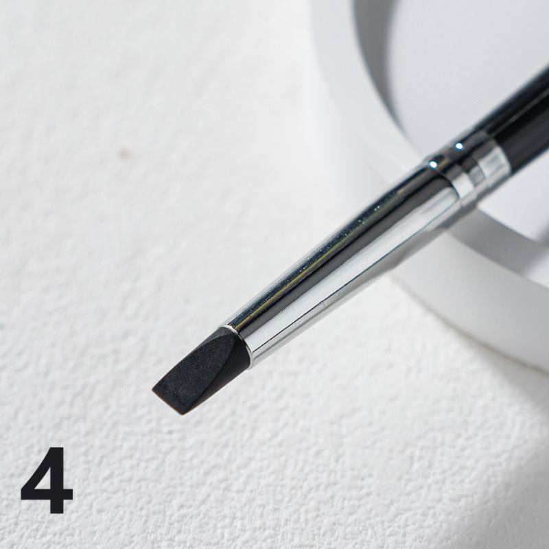 Schwarzer Silikon Eyeliner Pinsel Klinge Mehrzweck Augenbrauen Lippenstift Pinsel Einfach zu Verwenden Nagellackstift Augenformung Make-up