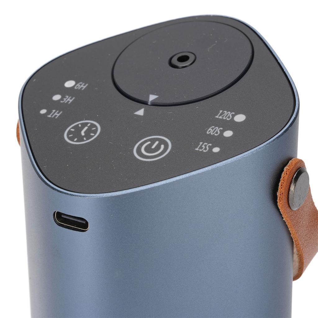Waterless Essential Oil Diffuser Quiet Aromatherapy Diffuser with Handle 2000mah Battery Timer Leakproof for Car Home Office Aluminum Alloy