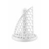 White Hexagonal Paper Towel Stand, Modern Design, for the Kitchen