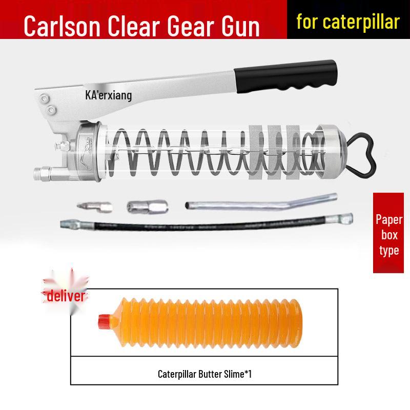 Caterpillar Dual-Use Manual High-Pressure Grease Gun with Four-Gear Locking Pliers and Flat Head