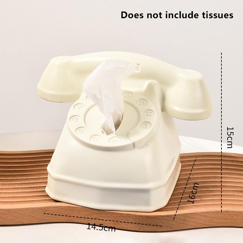 Old-Ed Telephone Tissue Box Luxury European-Style Funny Tissue Box Housewarming Gift Ornaments