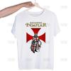 Medieval Knights Templar Printed T Shirt Men Retro Washed Tops Tees Harajuku Tshirt Streetwear Hip Hop Male T-shirts