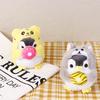 Cotton Bag Pendant Donut Korean Style Key Buckle Women Key Holder Penguin  Pendant Plush Key Chain