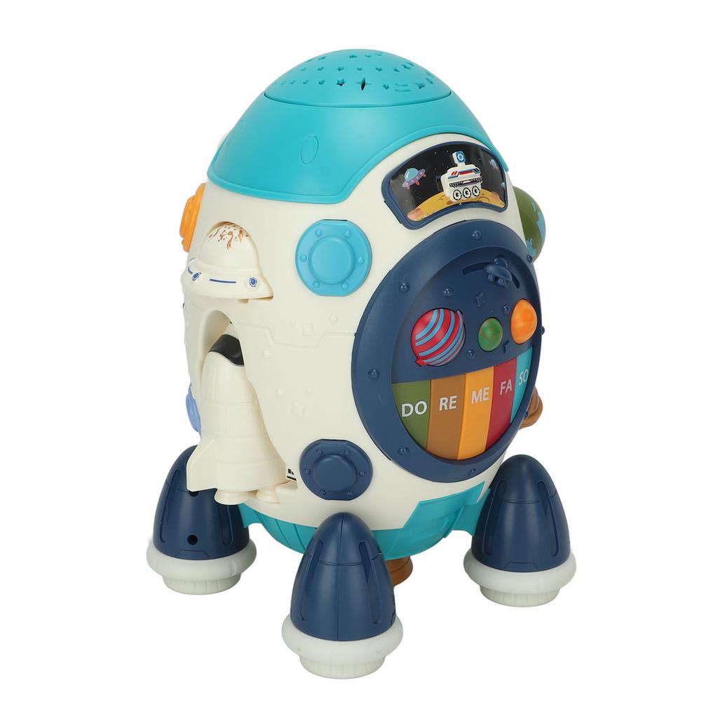 Musical Rocket Toy Portable Early Educational 19 Music Keys Space Musical Rocket Toy for Children