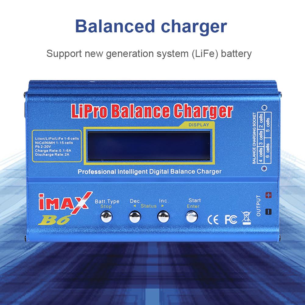 50/80W Balance Discharger LCD Dispaly Digital Battery Pack Charger Discharge Power 5W for Lion LiPo NiMH NiCd LiFe Pb RC Battery