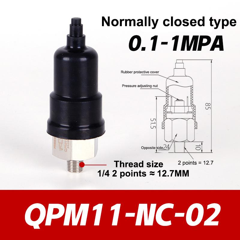 QPM11 Pneumatischer Luftdruckschalter Einstellbarer Automatischer Regler G1/8 G1/4 Anschluss für Pneumatische Geräte in der Lebensmittelverarbeitung